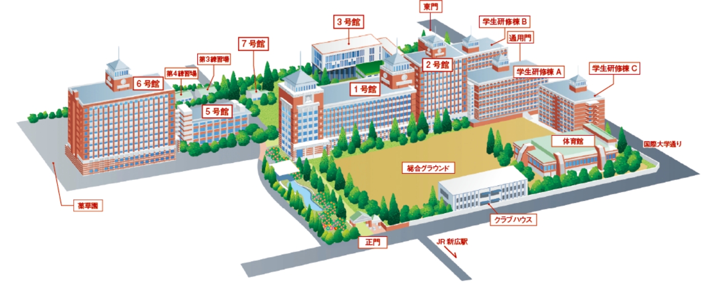 マップ図：東広島キャンパス